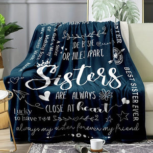 Planet Gates 1PC Soft Flannel Blanket For Sisters Gift Sisters Birthday Christmas Wedding Graduation Gift Blanket For Couch Bed Sofa Office Camping