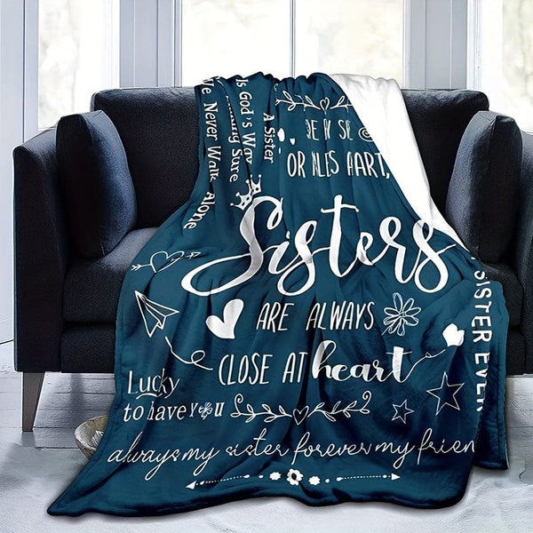 Planet Gates 1PC Soft Flannel Blanket For Sisters Gift Sisters Birthday Christmas Wedding Graduation Gift Blanket For Couch Bed Sofa Office Camping