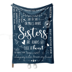 Planet Gates 1PC Soft Flannel Blanket For Sisters Gift Sisters Birthday Christmas Wedding Graduation Gift Blanket For Couch Bed Sofa Office Camping