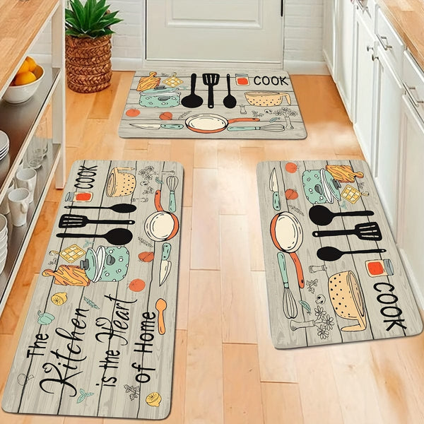Planet Gates 1pc, Soft Kitchen Rug, Cushioned Anti-Fatigue Kitchen Rug, Waterproof Non-Slip Kitchen Rugs Set, Runner Rug, Bedside Rug, Super Absorbent Machine Washable Carpet For Farmhouse Kitchen Home Office Sink Laundry