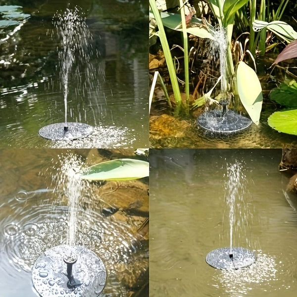 Planet Gates 1pc Solar Fountain Pump, Solar Powered Water Fountain, Solar Fountain Bird Bath Pump, Free Standing Portable Floating Solar Powered Water Fountain Pump Stand-Alone Portable Floating Solar Drinking Water Pump For Garden