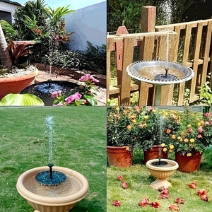 Planet Gates 1pc Solar Fountain Pump, Solar Powered Water Fountain, Solar Fountain Bird Bath Pump, Free Standing Portable Floating Solar Powered Water Fountain Pump Stand-Alone Portable Floating Solar Drinking Water Pump For Garden