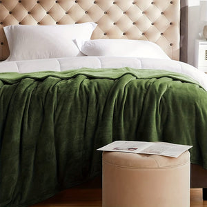 Planet Gates 1pc Solid Color Flannel Blanket, Warm Cozy Soft Bed Blanket For Couch Bed Sofa