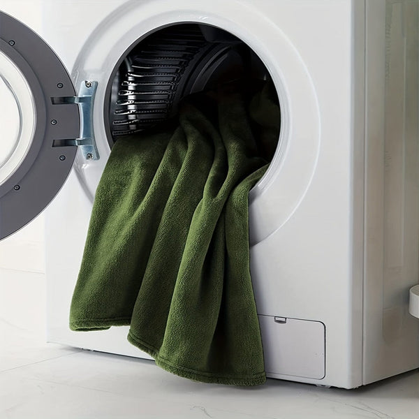 Planet Gates 1pc Solid Color Flannel Blanket, Warm Cozy Soft Bed Blanket For Couch Bed Sofa