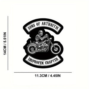 Planet Gates 1pc Sons Of Arthritis Ibuprofen Chapter Funny Motorcycle Skull Car Sticker For Laptop Bottle Truck Phone Motorcycle Vehicle Paint Window Wall Cup Fishing Boat Skateboard Decals Automobile Accessories