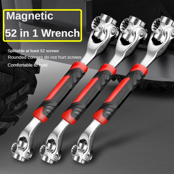Planet Gates 1pc Spanner Socket Wrench,121.92/132.08 Cm 1 Universal Wrench Socket 360 Degree Rotating Multi-function Wrench Hand Tools Magnet Spanner Auto Repair Tools
