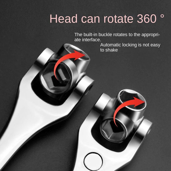 Planet Gates 1pc Spanner Socket Wrench,121.92/132.08 Cm 1 Universal Wrench Socket 360 Degree Rotating Multi-function Wrench Hand Tools Magnet Spanner Auto Repair Tools