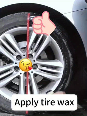 Planet Gates 1pc+sponge Car Tire Shine Gloss Hydrophobic Polish Wax For RV Bicycles And Motorcycles Tire Automotive Tire Coating Refurbishing Increase Black Agent Cleaner