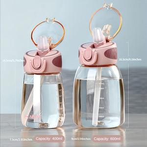 Planet Gates 1pc, Sports Water Bottle, 400ml/600ml Plastic Water Cups, Portable Travel Water Bottles, For Camping, Hiking, Fitness, Outdoor Drinkware, Birthday Gifts, 15.01cm X 7.77cm