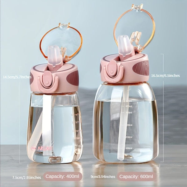 Planet Gates 1pc, Sports Water Bottle, 400ml/600ml Plastic Water Cups, Portable Travel Water Bottles, For Camping, Hiking, Fitness, Outdoor Drinkware, Birthday Gifts, 15.01cm X 7.77cm