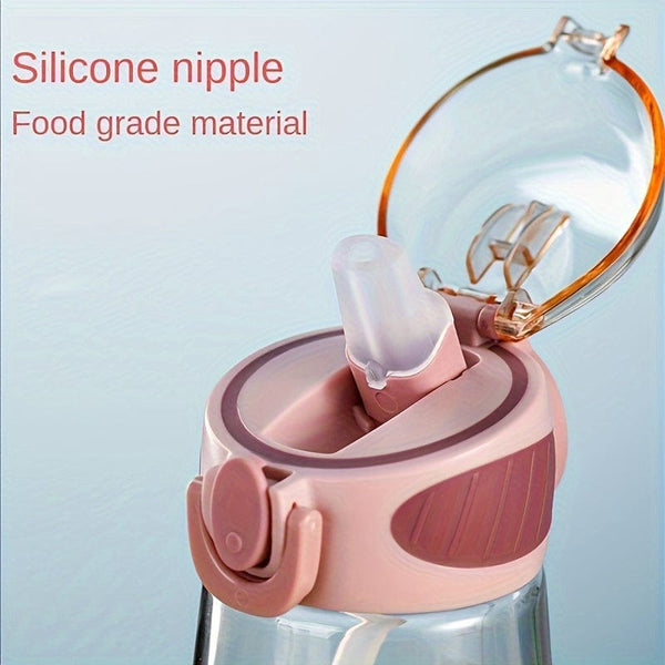 Planet Gates 1pc, Sports Water Bottle, 400ml/600ml Plastic Water Cups, Portable Travel Water Bottles, For Camping, Hiking, Fitness, Outdoor Drinkware, Birthday Gifts, 15.01cm X 7.77cm