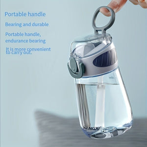 Planet Gates 1pc, Sports Water Bottle, 400ml/600ml Plastic Water Cups, Portable Travel Water Bottles, For Camping, Hiking, Fitness, Outdoor Drinkware, Birthday Gifts, 15.01cm X 7.77cm