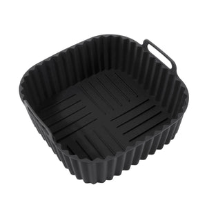 Planet Gates 1pc-square Air Fryer Tray Square Silicone Air Fryer Liners 20.32 Cm For 4 To 7 QT Reusable Air Fryer Pot Air Fryer Inserts For Oven Microwave Accessories