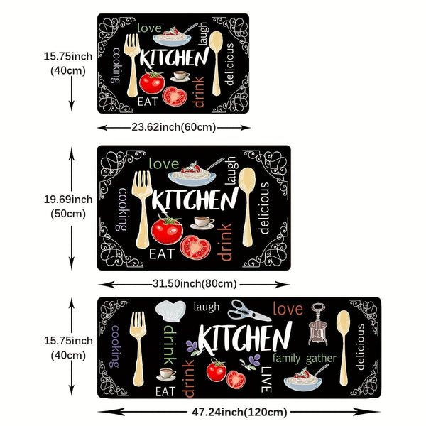 Planet Gates 1pc, Stain Resistant Kitchen Rug, Anti-slip Absorbent Memory Foam Mat, Waterproof Soft Cushioned Anti-Fatigue Rug, Runner Rug, Throw Rug For Living Room Bedroom, Quick Dry Machine Washable