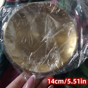 Planet Gates 1pc Stainless Steel Golden Dessert Coffee Tray, Western Dinner Plate, Dining Tray Suitable For Food Coffee Breakfast Tea Golden Food Tray Decorative Trays, Weeding, Birthday, Pride Month Party Thanksgiving Halloween