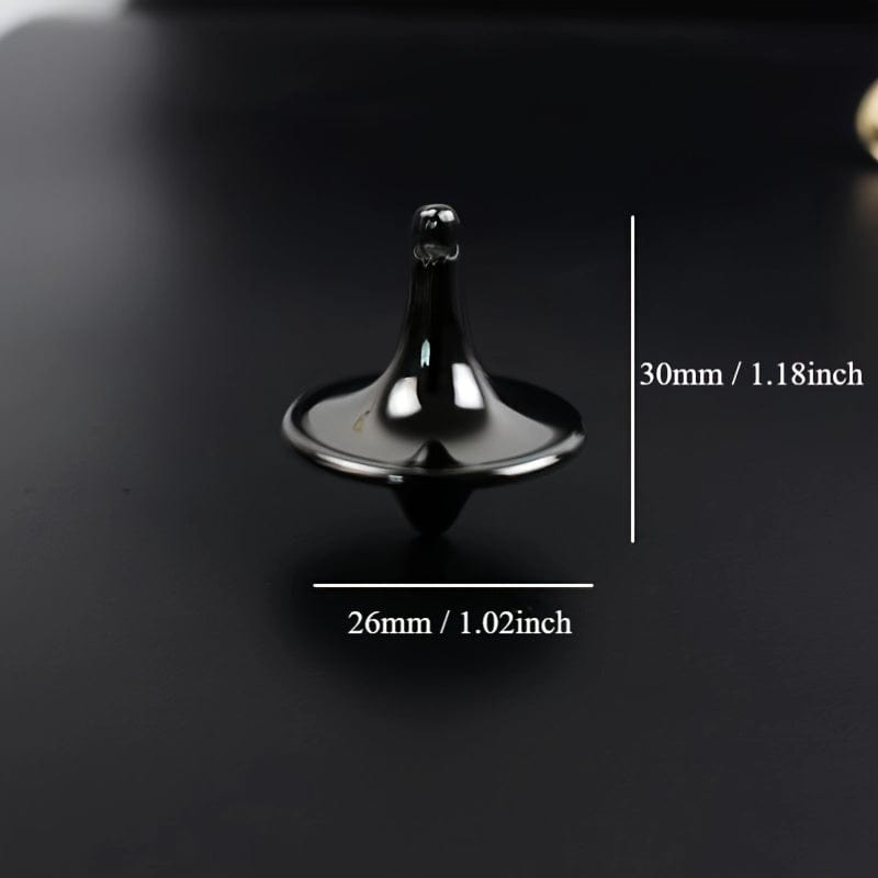 Planet Gates Black 1pc Stainless Steel Movie Spinning Top - Inception Inspired Gyroscope Toy For Stress Relief And Entertainment