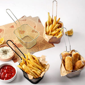 Planet Gates 1pc Stainless Steel Oil Drain Rack - Perfect for French Fries, Frying, and Food Presentation!