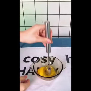 Planet Gates 1pc Stainless Steel Semi-Automatic Egg Beater Mixer: Whip Up Delicious Treats with Ease!