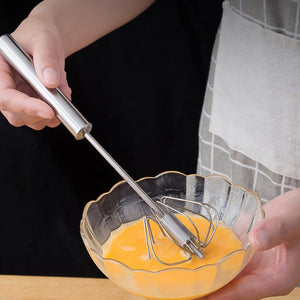 Planet Gates 1pc Stainless Steel Semi-Automatic Egg Beater Mixer: Whip Up Delicious Treats with Ease!