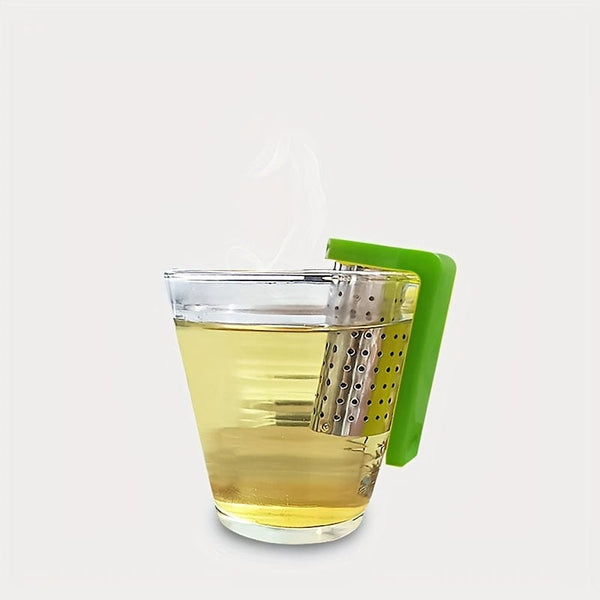 Planet Gates 1pc Stainless Steel Tea Infuser with Handle - Reusable Tea Strainer for Loose Tea Brewing - Perfect for Teapot and Tea Bag Infusion - Household Tea Making Accessory