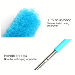 Planet Gates 1pc, Stainless Steel Telescopic Fiber Duster - Efficient Dust Removal And Sweeping With PP Wool - Cleaning Tools And Supplies