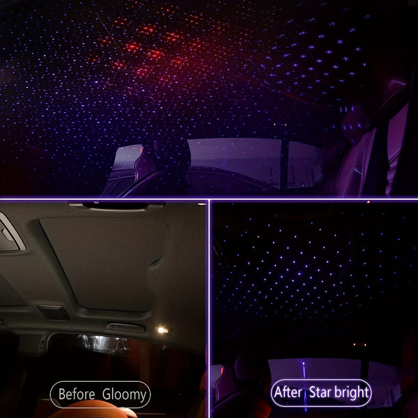 Planet Gates 1pc Star Projector Night Light, USB Car Roof Atmosphere Lights, Portable Adjustable Romantic Interior Car Lights, Portable USB Night Light Decorations For Car, Ceiling, Bedroom