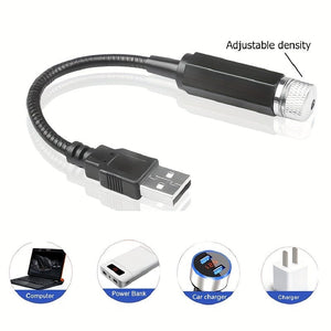 Planet Gates 1pc Star Projector Night Light, USB Car Roof Atmosphere Lights, Portable Adjustable Romantic Interior Car Lights, Portable USB Night Light Decorations For Car, Ceiling, Bedroom