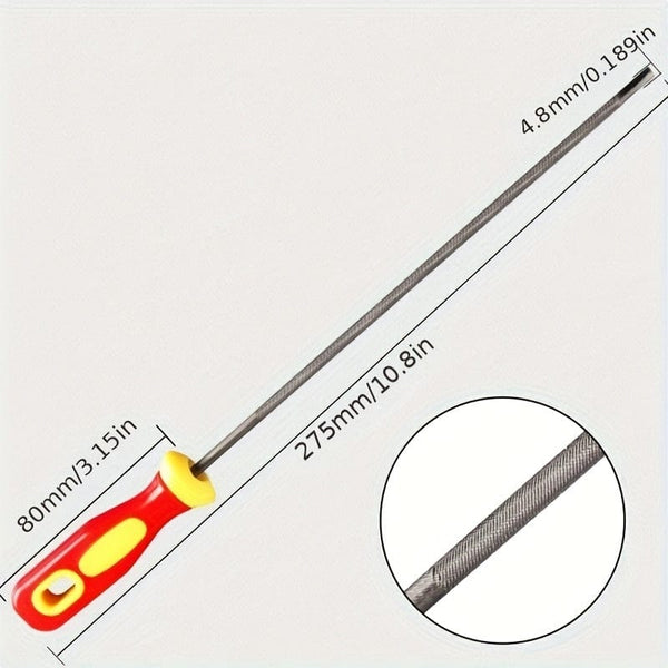 Planet Gates 1pc / Steel 1pc Chainsaw File High Carbon Hardened Steel Round Rasp With Plastic Handle For Chain Saw Polishing, Chainsaw Parts & Accessories