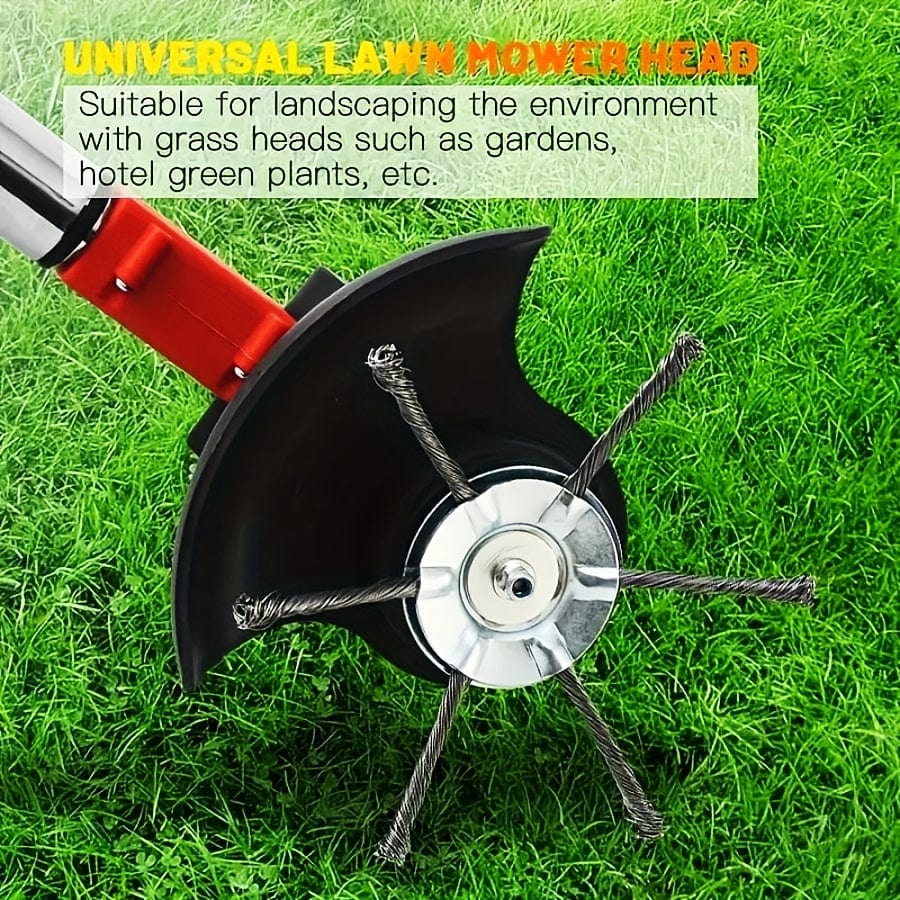 Planet Gates 1pc Steel Wire Grass Trimmer Heads Rounded Edge Weed Trimmer, Cutting Electric Weedeater, Lightweight Grass Trimmer Edger Lawn Tool For Yard And Garden (3/6 Cutter Heads)