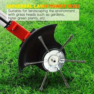 Planet Gates 1pc Steel Wire Grass Trimmer Heads Rounded Edge Weed Trimmer, Cutting Electric Weedeater, Lightweight Grass Trimmer Edger Lawn Tool For Yard And Garden (3/6 Cutter Heads)