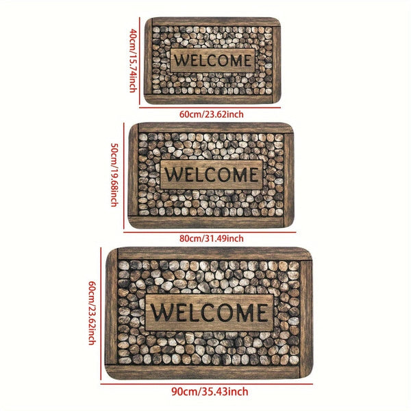 Planet Gates 1pc Stone Pattern Entrance Doormat, Durable Stain-resistant Throw Carpet, Lightweight And Washable Rug, Suitable For Entrance Bedroom Living Room Kitchen Bathroom Home Room Supplies Spring Decor Gift