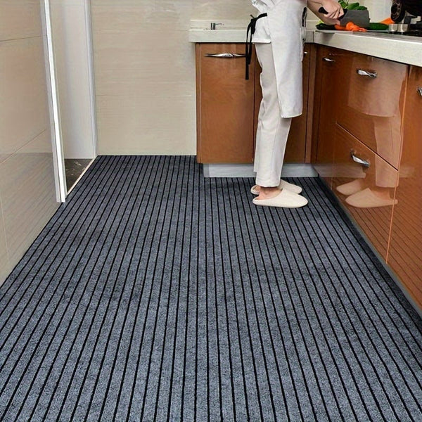 Planet Gates 1pc Striped Door Mat, Water-absorbing Bath Pad, Anti-skid Oil-proof Waterproof Living Room Rug, Washable Carpet, For Living Room Bedroom Bathroom Home Decor Indoor Decor Room Supplies Entrance