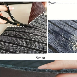 Planet Gates 1pc Striped Door Mat, Water-absorbing Bath Pad, Anti-skid Oil-proof Waterproof Living Room Rug, Washable Carpet, For Living Room Bedroom Bathroom Home Decor Indoor Decor Room Supplies Entrance