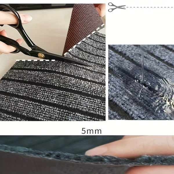 Planet Gates 1pc Striped Door Mat, Water-absorbing Bath Pad, Anti-skid Oil-proof Waterproof Living Room Rug, Washable Carpet, For Living Room Bedroom Bathroom Home Decor Indoor Decor Room Supplies Entrance