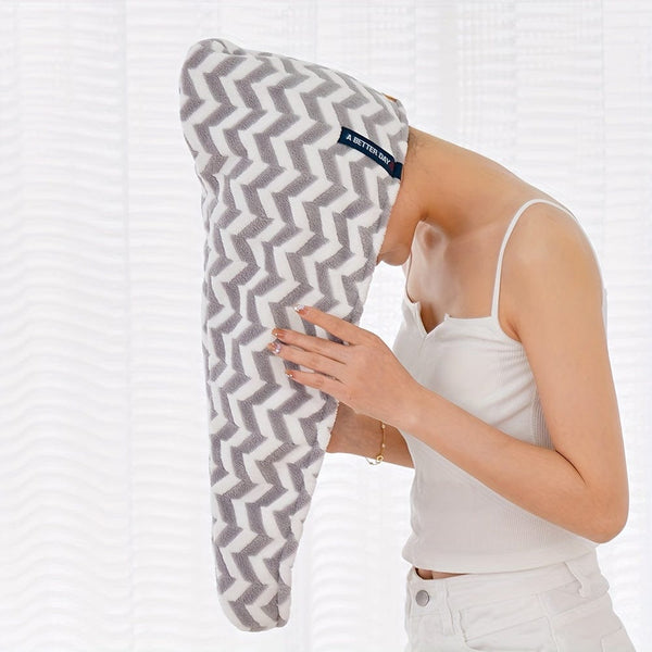 Planet Gates 1pc Striped Fast-Absorbent Hair Towel Wrap, Comfortable Quick-Drying Hair Turban, Soft Hair Drying Towel, Premium Head Towel Wrap, Bathroom Supplies, Home Supplies