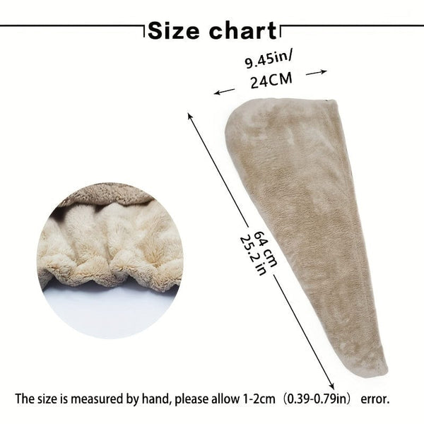 Planet Gates 1pc Super Absorbent Fast Drying Hair Towel with Button - Soft and Water-Absorbing Microfiber Wrap for Women - Anti-Frizz and Anti-Static - Perfect for Bathroom Accessories 100% polyester