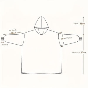 Planet Gates 1pc, Super Soft, Warm And Comfortable Hoodie Wearable Blanket With Large Pockets - Perfect For Men And Women, Christmas Decoration, Christmas Party Supplies