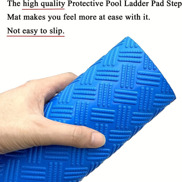 Planet Gates 1pc, Swimming Pool Ladder Mat - Protective Pad Step With Non-Slip Texture, Blue Medium 91.44 X 22.86 Cm And 91.44 X 91.44 Cm, Garden Tools And Swimming Pool Accessories, Pool Float Drift Swimming Pool Accessories