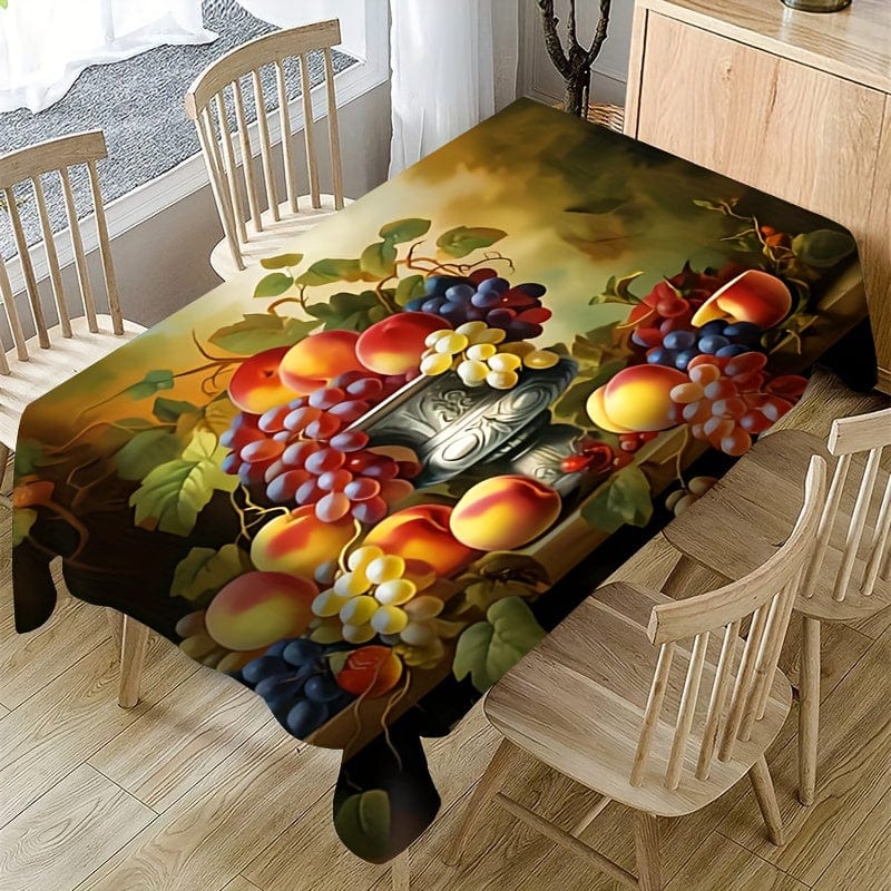 Planet Gates 1pc Table Cloth, Stain Resistant And Washable Tablecloth, Waterproof And Oil-proof Table Cover, For Picnics, Camping, Weddings, Birthday Parties, Christmas Restaurants, And Buffets, Home Decoration