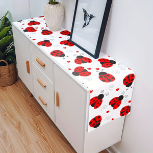 Planet Gates 1pc-Table Runner 1pc, Table Runner, The Road Of Ladybug Love Dot Texture On The Dining Table, Wedding Decoration, Desktop, Festival Party Table Cloth, Home Party Decoration Home Party Indoor Decor, Party Tableware Supplies