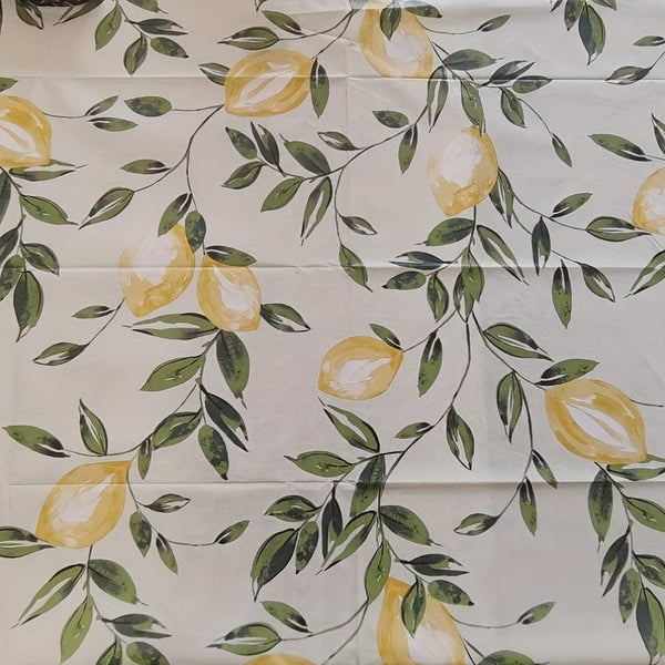 Planet Gates 1pc Tablecloth, Lemon Tree Flower Nordic Style PVC Waterproof And Oil-proof Tablecloth, Dust-proof Decorative Cloth, Tablecloth For Living Room, Coffee Table