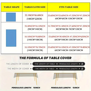 Planet Gates 1pc tablecloth, waterproof and oil-proof rectangular table coffee table cloth, table cover, machine made, wedding table decoration, home decoration, for picnic, camping, wedding, birthday party