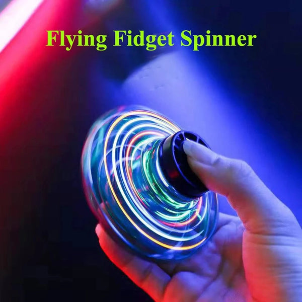Planet Gates 1pc Teenager Flying Spinner UFO Boomerang Mini Drone Magic Levitation Light-emitting Gyroscope Induction Decompression Toys