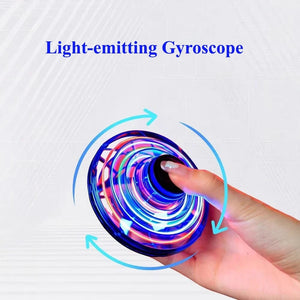 Planet Gates 1pc Teenager Flying Spinner UFO Boomerang Mini Drone Magic Levitation Light-emitting Gyroscope Induction Decompression Toys