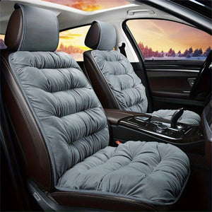 Planet Gates 1pc thermal pad gray 1pc Car Seat Cushion Winter Plush Winter Down Warm Thick Single Seat Soft Backrest Universal Explosion-proof Seat Cushion Cover