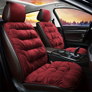 Planet Gates 1pc thermal pad red 1pc Car Seat Cushion Winter Plush Winter Down Warm Thick Single Seat Soft Backrest Universal Explosion-proof Seat Cushion Cover