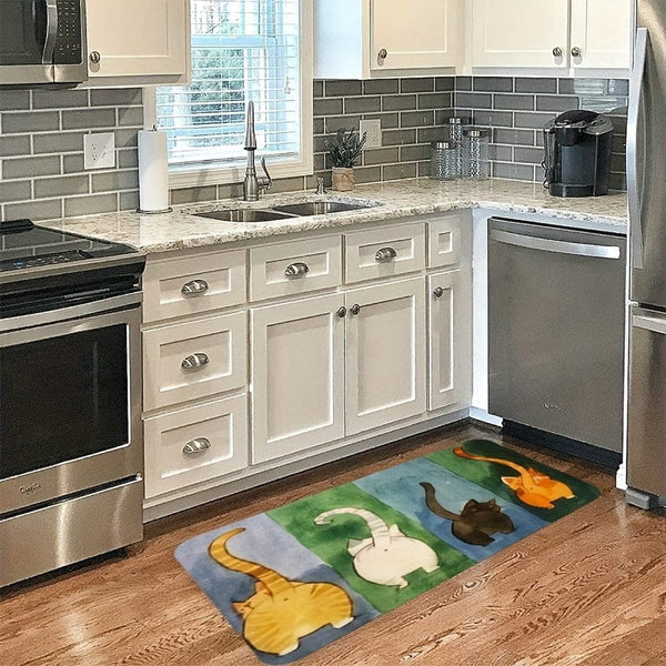 Planet Gates 1pc, Thickened Cute Cat Door Mat Into The Living Room Carpet Bedroom Mat Door Mat, Bathroom Non-slip Door Mat Floor Mat 0.39inch/1cm Thickness