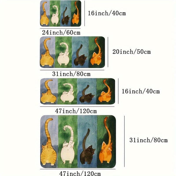 Planet Gates 1pc, Thickened Cute Cat Door Mat Into The Living Room Carpet Bedroom Mat Door Mat, Bathroom Non-slip Door Mat Floor Mat 0.39inch/1cm Thickness