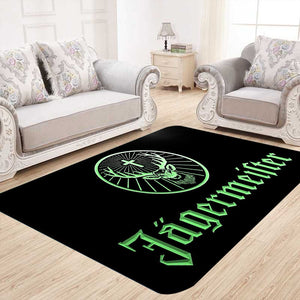 Planet Gates 1pc Thickened Jagermeister Logo Carpet For Living Room Bedroom, Home Decoration Coffee Table Large Area Rugs, Lounge Floor Mat, Non-Slip Rugs For Bedroom, Home Decor, Room Decor
