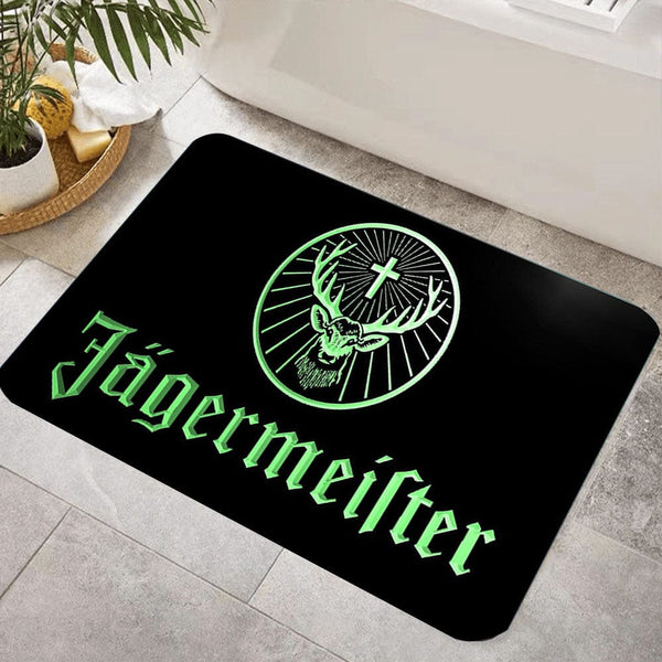 Planet Gates 1pc Thickened Jagermeister Logo Carpet For Living Room Bedroom, Home Decoration Coffee Table Large Area Rugs, Lounge Floor Mat, Non-Slip Rugs For Bedroom, Home Decor, Room Decor
